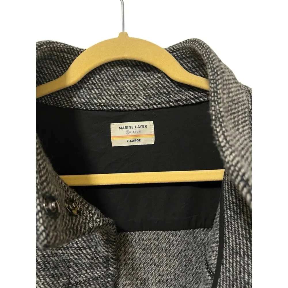 Marine Layer Asheville Jacket XL Black Heather
